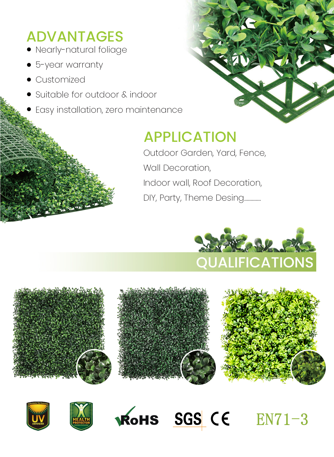 artificial hedge mat