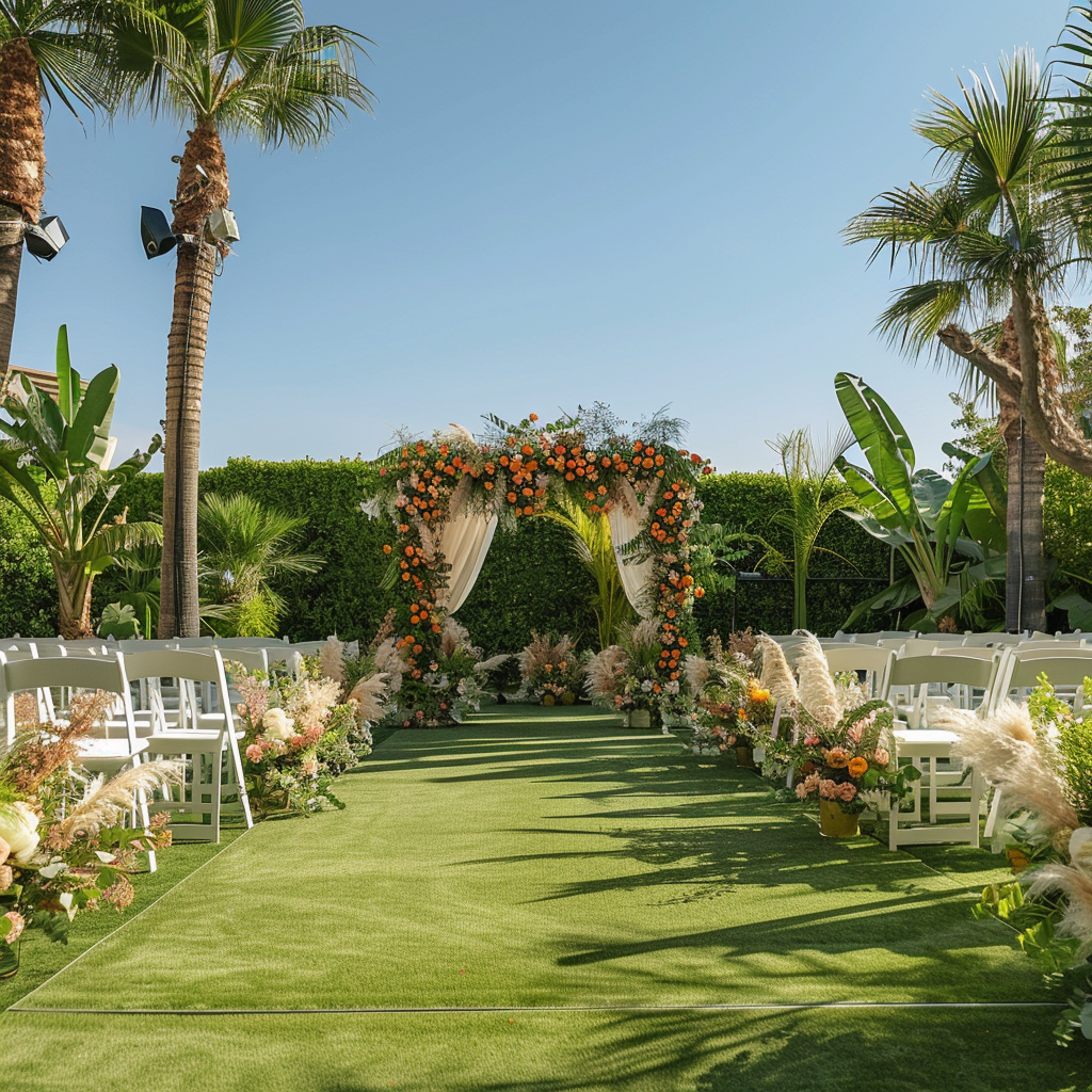artificial grass for lawn wedding